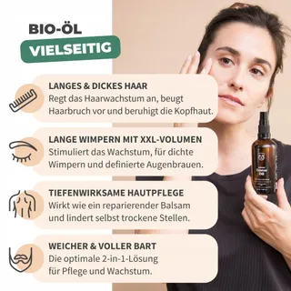 BIONOBLE Ricinusolie Bio Koudgeperst 100ml Voor Haar Wenkbrauwen Wimpers — miniatuur 3