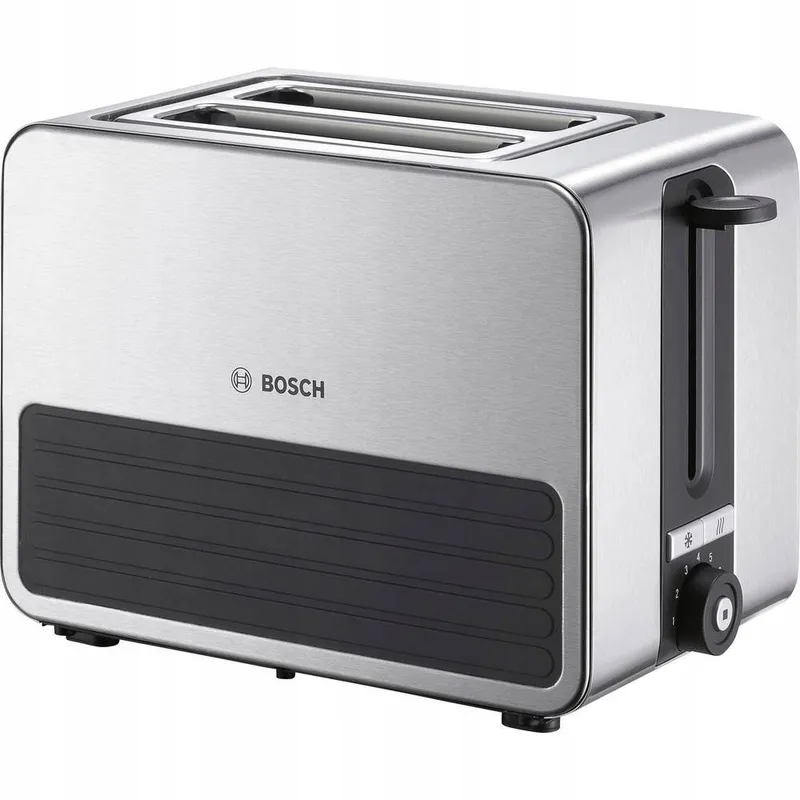 BOSCH Compacte Broodrooster 1050W Ontdooifunctie Zwart Grijs — foto 1