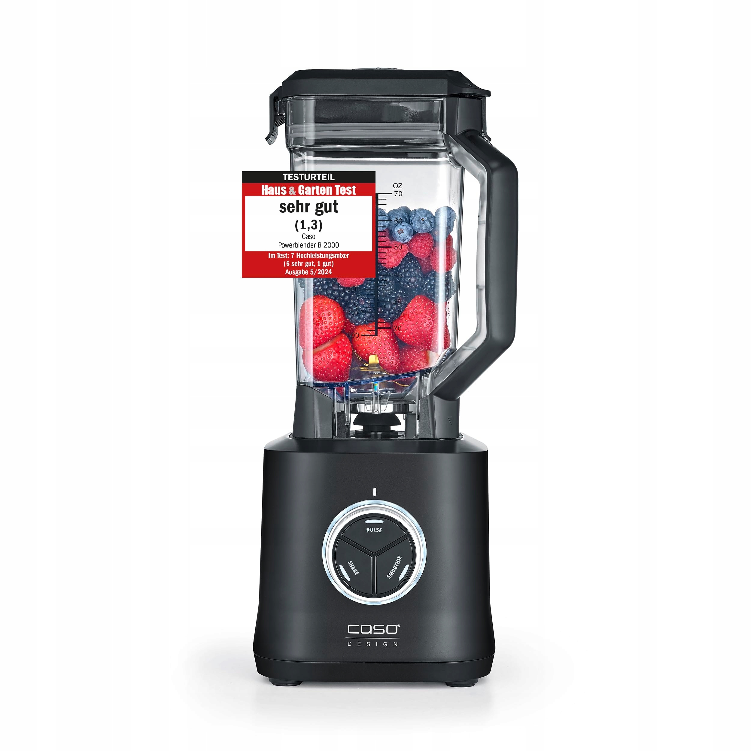CASO PowerBlender B 2000 30000rpm Tritan BPA-Vrij 8 Messen Zwart