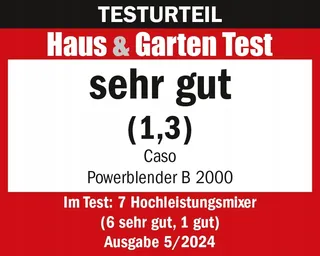 CASO PowerBlender B 2000 30000rpm Tritan BPA-Vrij 8 Messen Zwart — miniatuur 2