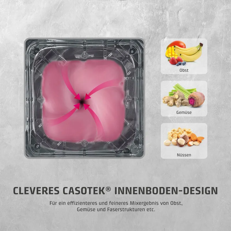 CASO PowerBlender B 2000 30000rpm Tritan BPA-Vrij 8 Messen Zwart — foto 4