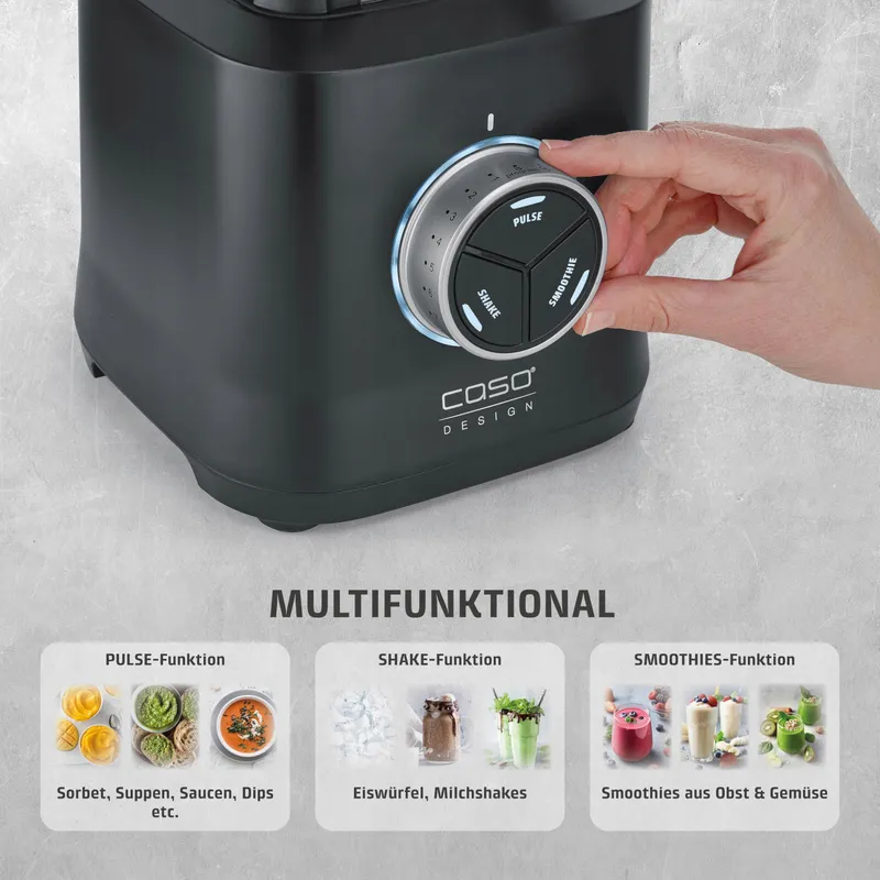 CASO PowerBlender B 2000 30000rpm Tritan BPA-Vrij 8 Messen Zwart — foto 6