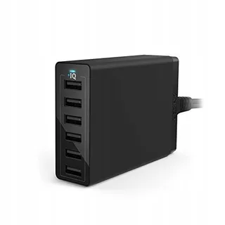 ANKER PowerPort 6 Oplader 60W 6-Poorts USB-C Zwart — miniatuur 1