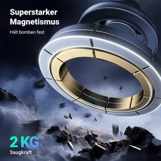 UGREEN MagSafe Autohouder Magnetisch iPhone 16 15 14 13 12 — miniatuur 3