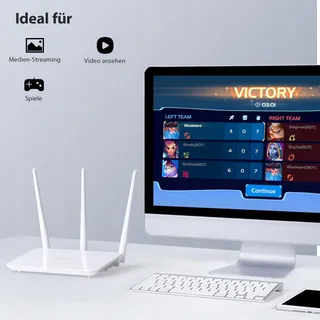 TENDA F3 N300 WLAN Router 300Mb/s 2.4GHz 3 Antennes LAN WAN — miniatuur 8