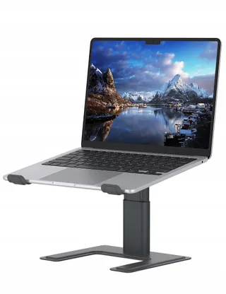 ALASHI Ergonomische Aluminium Laptopstandaard Verstelbare Hoogte Grijs — miniatuur 1