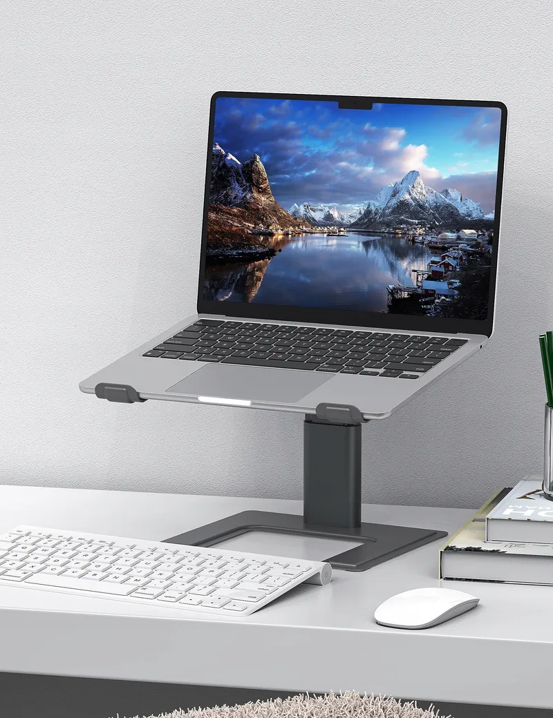 ALASHI Ergonomische Aluminium Laptopstandaard Verstelbare Hoogte Grijs — foto 7