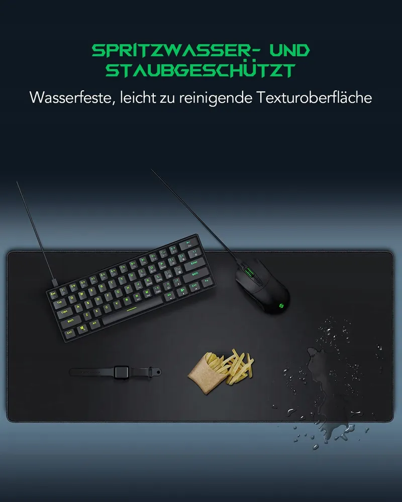 BLACK SHARK Manta P3 Gaming Muismat XL 900x400x4mm Waterdicht — foto 4