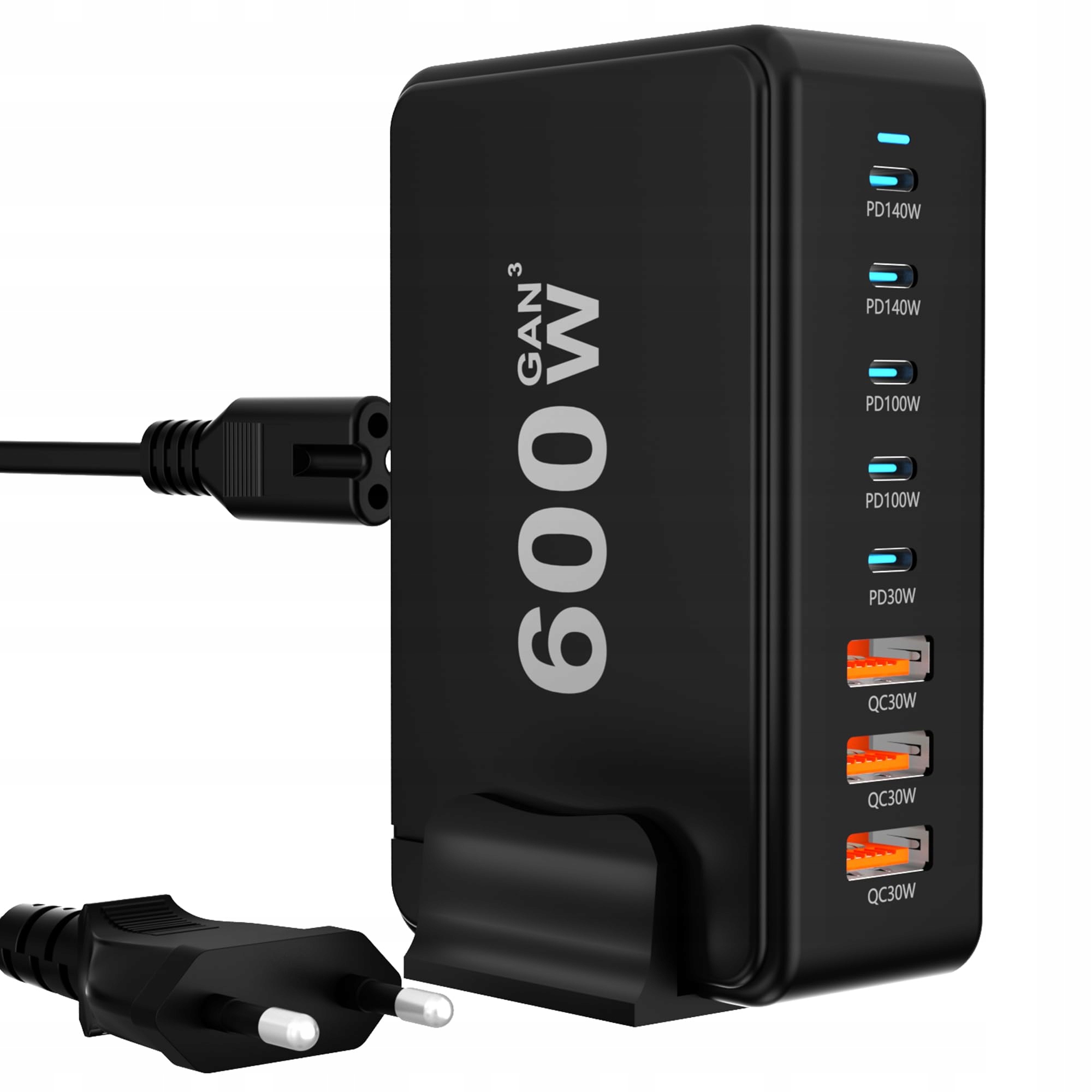 USB-C Oplader 600W 8-Poorts PD 3.0 Snelladen