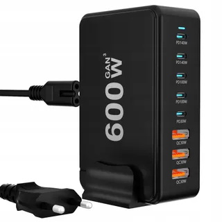 USB-C Oplader 600W 8-Poorts PD 3.0 Snelladen — miniatuur 1