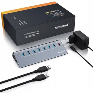 CSL 8-Poorts USB 3.2 Gen2 Hub 10Gbit/s Voeding PC Laptop Tablet — miniatuur 7
