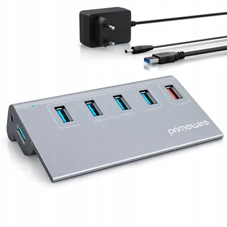 CSL 5-Poorts USB 3.2 Hub Actief Voeding USB Kabel MacBook Laptop — miniatuur 1