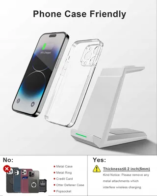 Inductief Laadstation 3-in-1 Apple Watch iPhone Wit — miniatuur 4