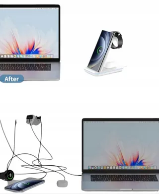 Inductief Laadstation 3-in-1 Apple Watch iPhone Wit — miniatuur 9
