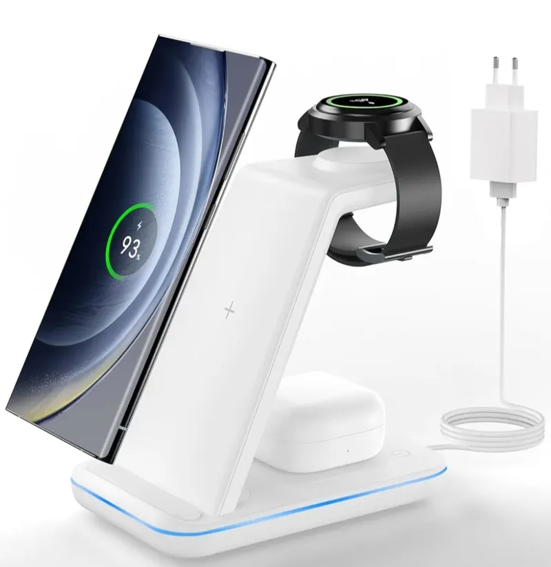 Inductief Laadstation 3-in-1 Apple Watch iPhone Wit — foto 8