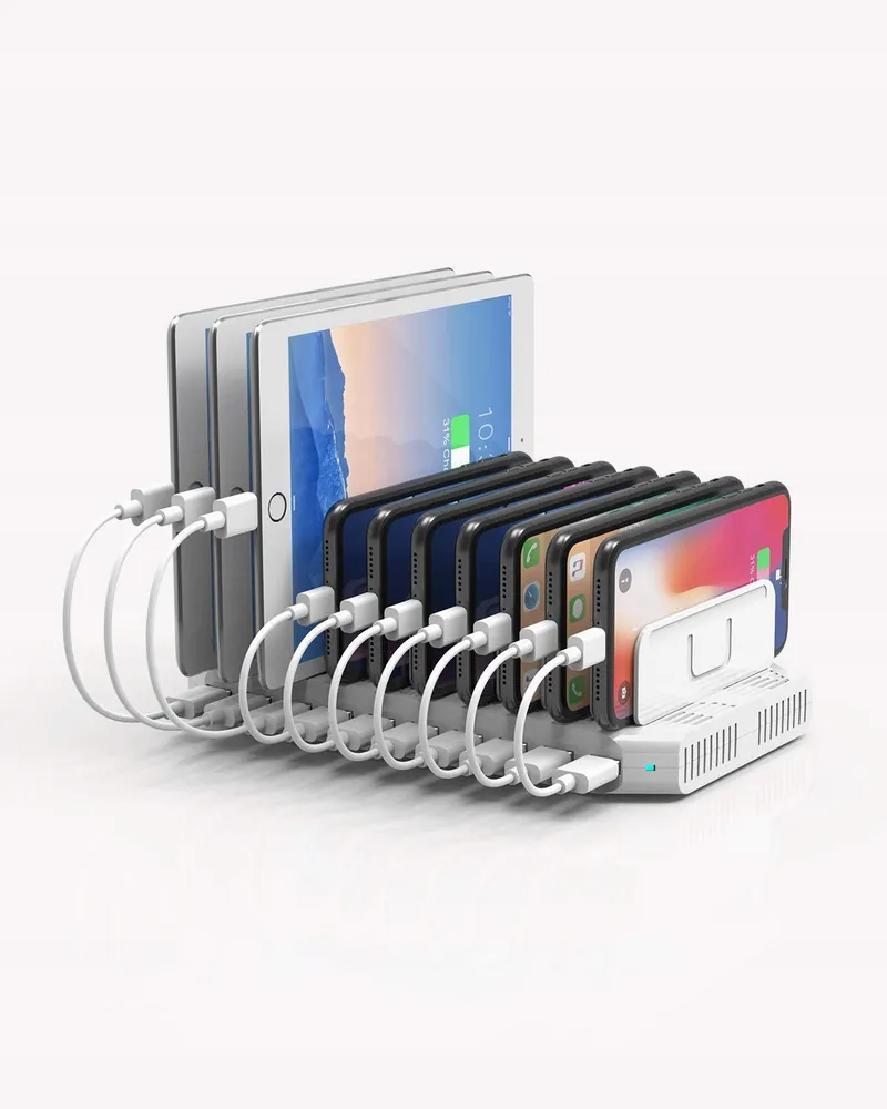 UNITEK Laadstation USB 96W 10 Poorten Smart IC Tablets — foto 7