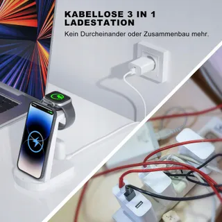 INNISTO Draadloze Oplader 3-in-1 iPhone Apple Watch AirPods — miniatuur 4
