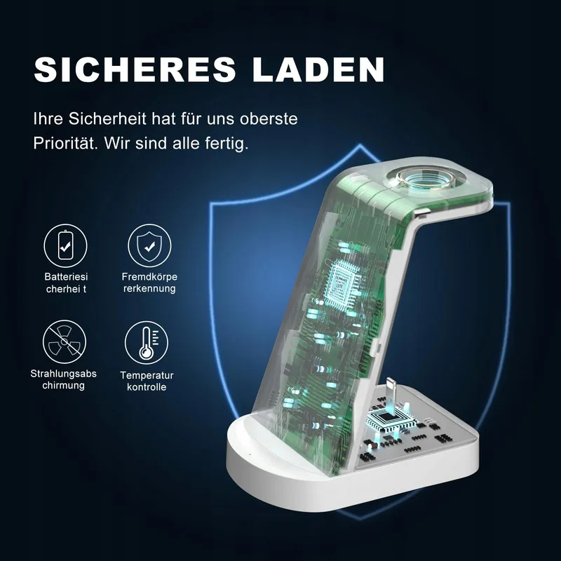 INNISTO Draadloze Oplader 3-in-1 iPhone Apple Watch AirPods — foto 5