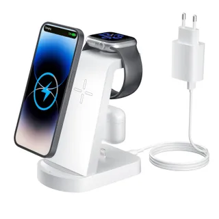 INNISTO Draadloze Oplader 3-in-1 iPhone Apple Watch AirPods — miniatuur 1