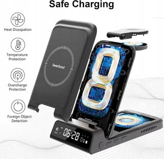 SWANSCOUT Draadloze Oplaadstation 3-in-1 Draagbaar — miniatuur 8