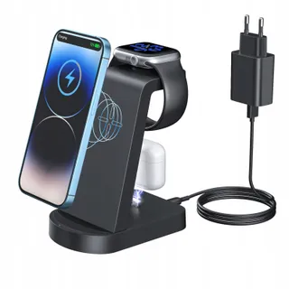 INNISTO Draadloze Oplader 3-in-1 Voor iPhone Apple Watch AirPods — miniatuur 2