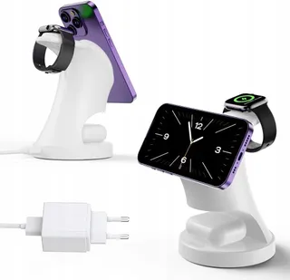 Streamline Draadloze Oplader 3-in-1 iPhone Watch AirPods Wit — miniatuur 2