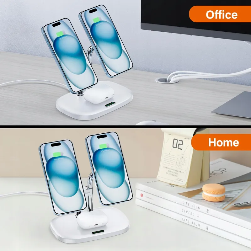 SWANSCOUT Inductief Laadstation iPhone AirPods MagSafe 2 Telefoons — foto 7