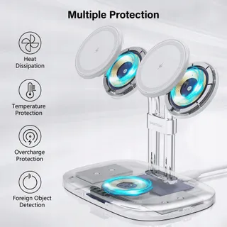 SWANSCOUT Inductief Laadstation iPhone AirPods MagSafe 2 Telefoons — miniatuur 6