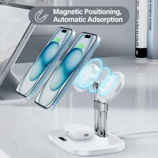 SWANSCOUT Inductief Laadstation iPhone AirPods MagSafe 2 Telefoons — miniatuur 4