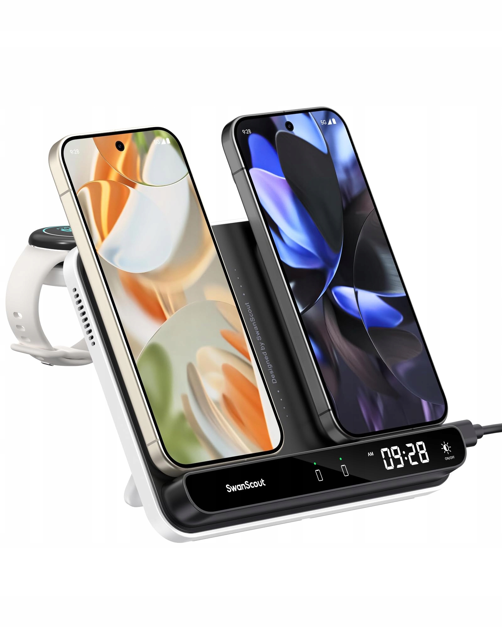 SWANSCOUT Laadstation Voor Pixel Watch 3/2 Fitbit Versa 4/3 Sense 2