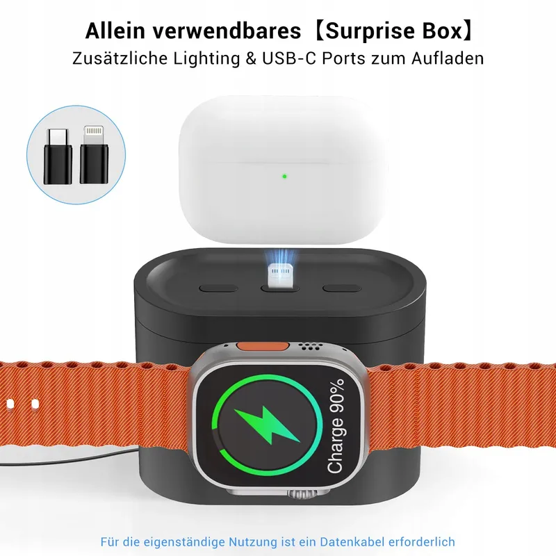 COLSUR Laadstation 3-in-1 Apple Watch iPhone AirPods Lampje — foto 4