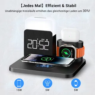 COLSUR Laadstation 3-in-1 Apple Watch iPhone AirPods Lampje — miniatuur 3