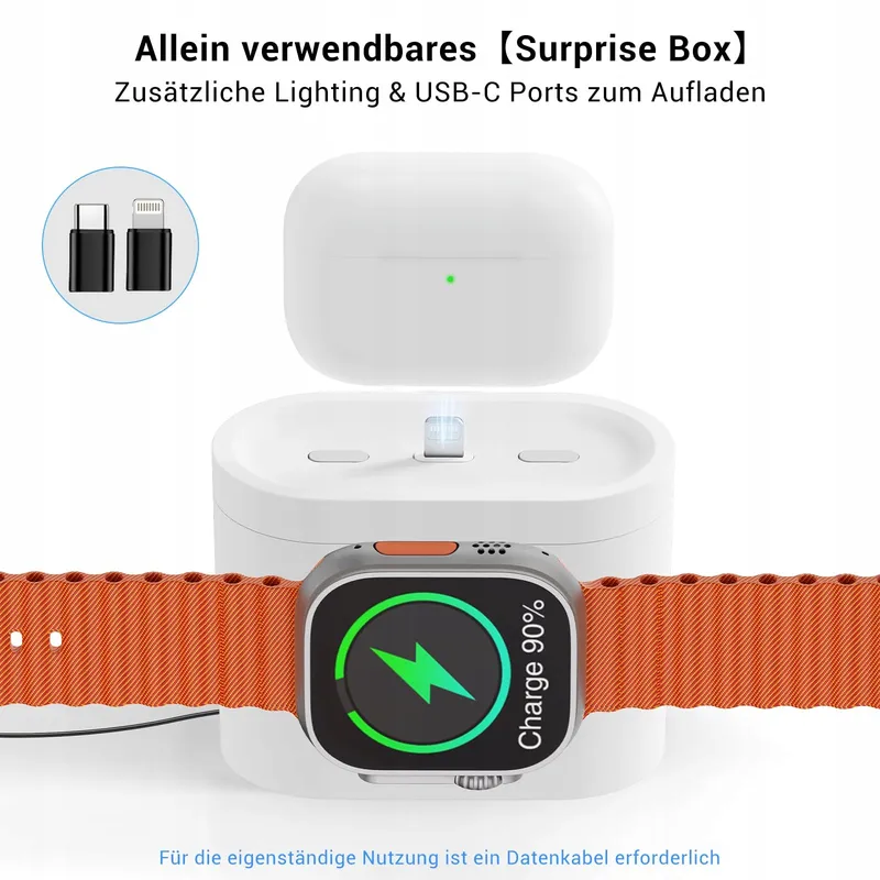 COLSUR Laadstation 3-in-1 Apple Watch iPhone AirPods Lamp Wekker — foto 4