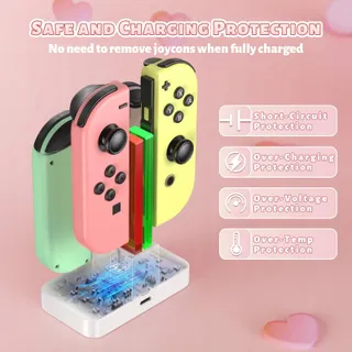 FASTSNAIL Oplaadstation Switch Controller OLED JoyCon Wit — miniatuur 4