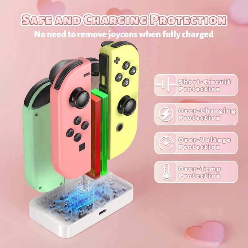 FASTSNAIL Oplaadstation Switch Controller OLED JoyCon Wit — foto 4