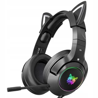 PHNIXGAM Gaming Koptelefoon PS4 PS5 Xbox PC RGB Surround Zwart — miniatuur 1