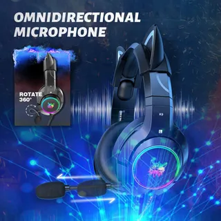 PHNIXGAM Gaming Koptelefoon PS4 PS5 Xbox PC RGB Surround Zwart — miniatuur 4