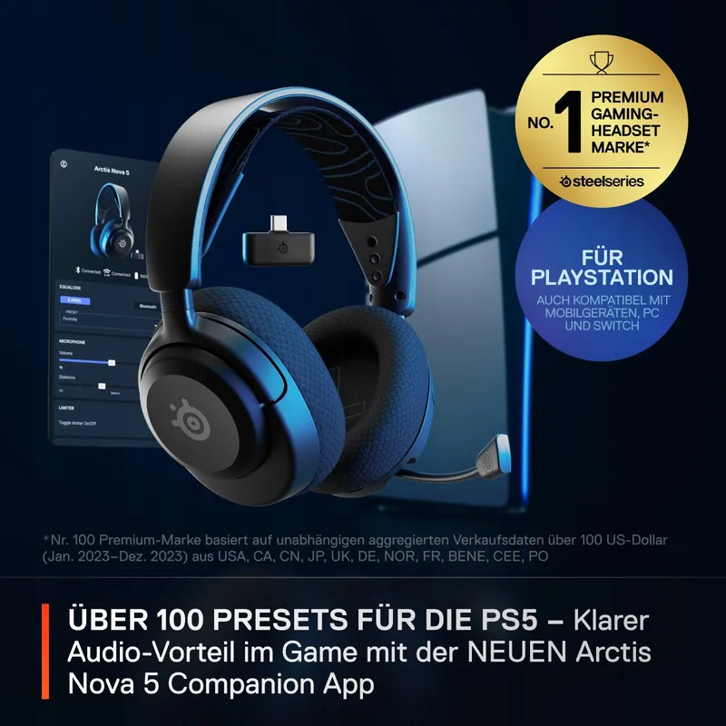 STEELSERIES Arctis Nova 5P Gaming Headset PS5 60H BT — foto 2