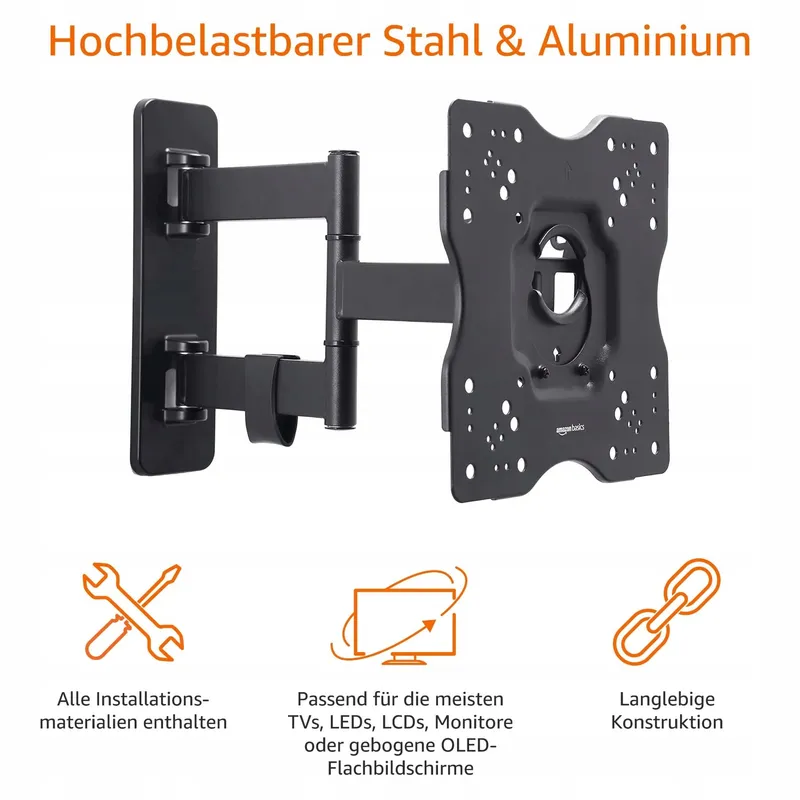 AMAZON BASICS TV Wandbeugel Draaibaar 26-55 Inch VESA 400x400 — foto 2