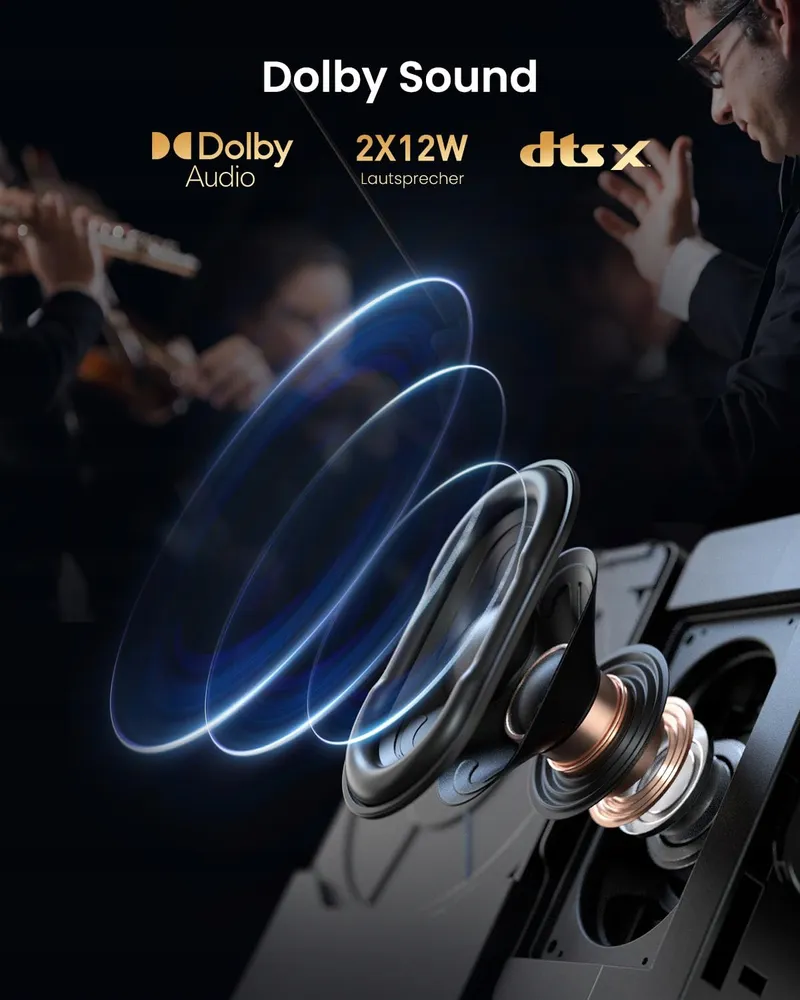 DANGBEI DBOX02 4K Projector HDR10+ 2450 Lumen 200 Inch Netflix Dolby — foto 4