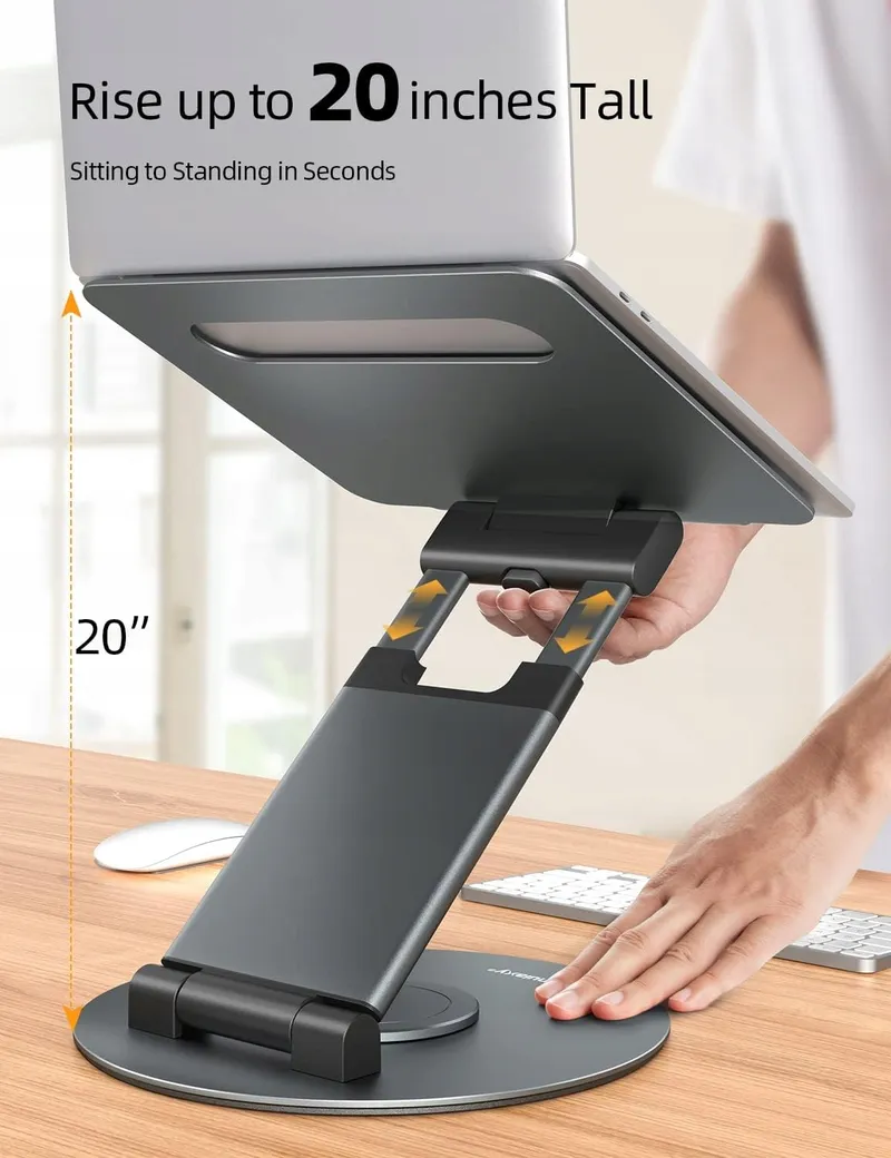 NULAXY Ergonomische Verstelbare Laptopstandaard tot 17 Inch 360° — foto 4
