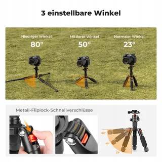K&F CONCEPT Mini Statief 360° Kogelkop 6kg Canon Sony Nikon — miniatuur 5