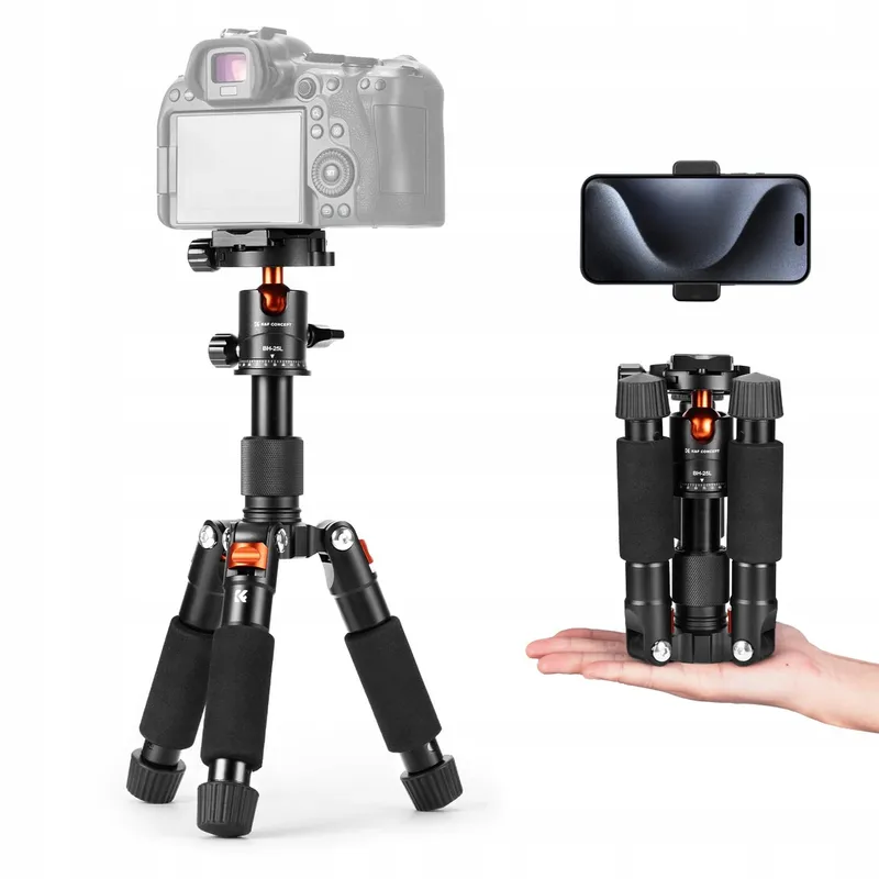 K&F CONCEPT Mini Statief 360° Kogelkop 6kg Canon Sony Nikon — foto 1