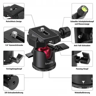 SMALLRIG 2664 Mini Reisstatief Aluminium Licht Voor GoPro Smartphone DSLR — miniatuur 4