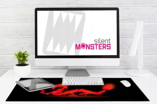 SILENT MONSTERS Muismat XXL 900x400mm Rood voor Gamers — miniatuur 8
