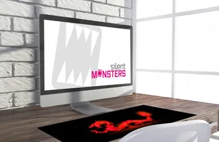 SILENT MONSTERS Muismat XXL 900x400mm Rood voor Gamers — miniatuur 9