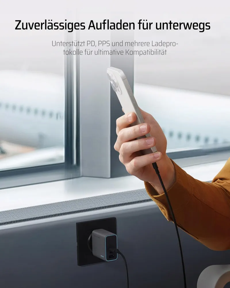 CUKTECH USB C Lader 65W 3-Poorts Snelladen MacBook iPhone iPad — foto 6
