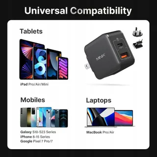 MINIX NEO P1 Mini 33W GaN Oplader USB-C USB-A — miniatuur 7