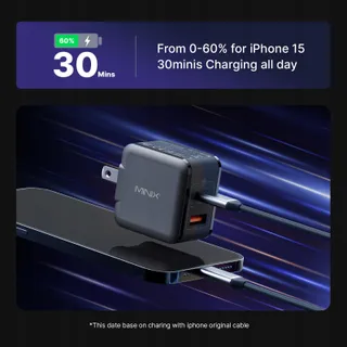 MINIX NEO P1 Mini 33W GaN Oplader USB-C USB-A — miniatuur 4