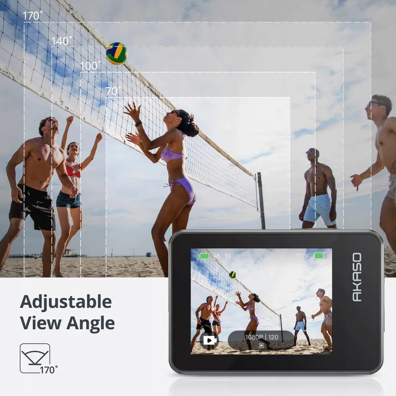 AKASO Brave 7 Actiecamera 4K 30FPS 20MP WiFi IPX8 2x1350mAh — foto 6